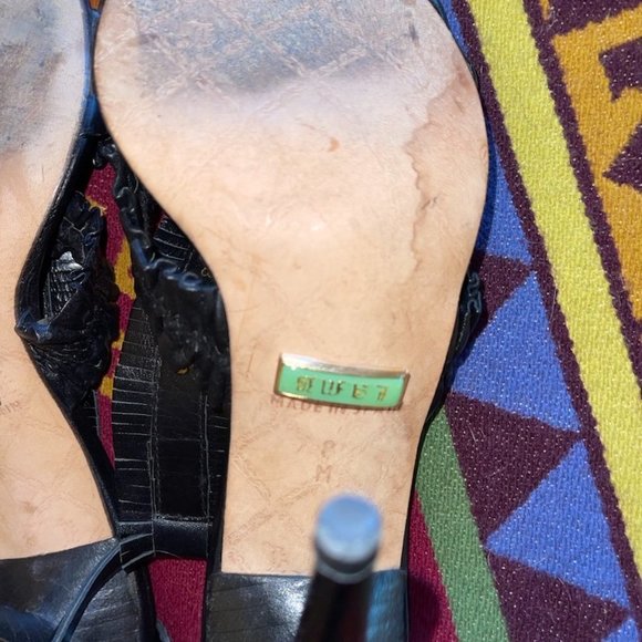 Lamb Gwen Stefani Black Leather heels - Picture 7 of 8